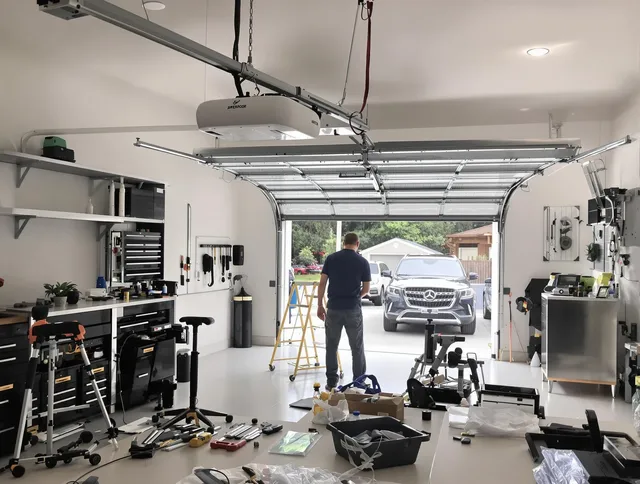 Garage door opener installation by Willoughby Garage Door Repair in Willoughby