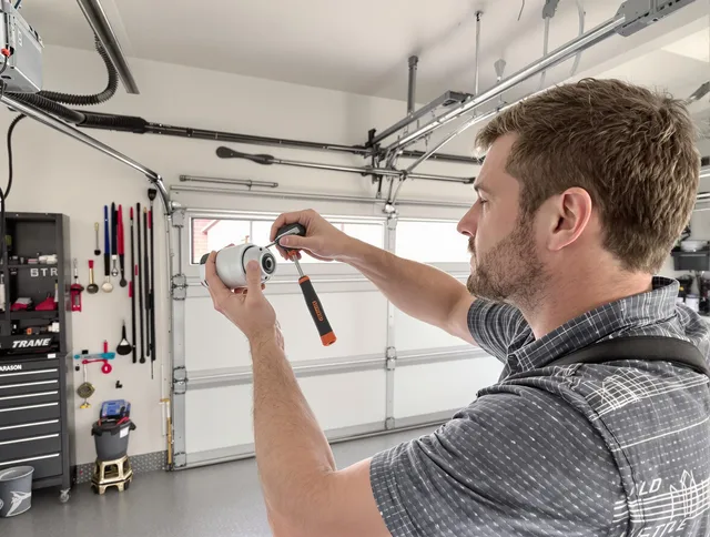 Garage door opener repair service by Willoughby Garage Door Repair in Willoughby