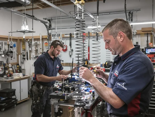 Garage door spring repair service by Willoughby Garage Door Repair in Willoughby